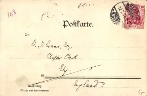 Litho Blasewitz Dresden, Christiana Pensionshaus zum Weißen Schloss