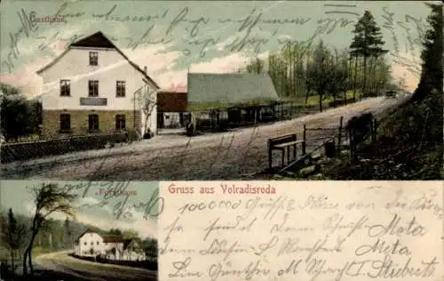 Ak Vollradisroda Döbritschen in Thüringen, Gasthof, Forsthaus