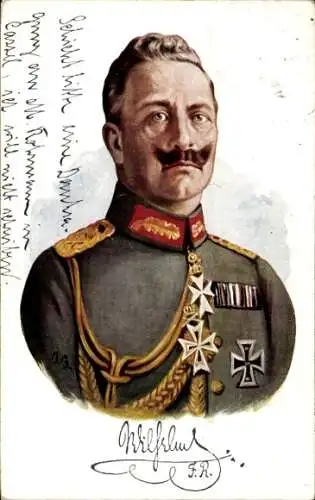 Künstler Ak Kaiser Wilhelm II. von Preußen, Portrait