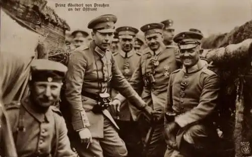 Ak Adalbert Prinz von Preußen an der Ostfront, Soldaten, I WK