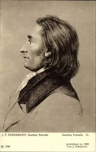 Künstler Ak Schmeller, J., J. P. Eckermann, Goethes Sekretär, Portrait, Ackermann 1790