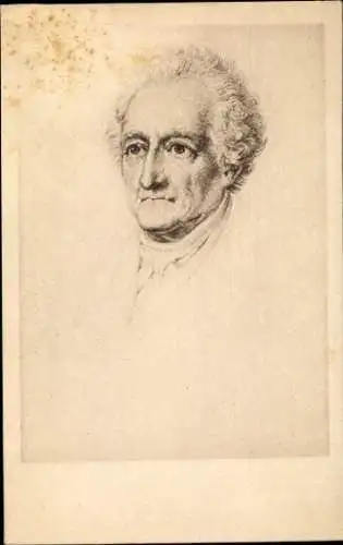 Künstler Ak Schwerdtgeburth, Schriftsteller Johann Wolfgang von Goethe, Portrait