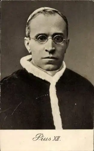 Ak Papst Pius XII., Eugenio Maria Giuseppe Giovanni Pacelli, Portrait