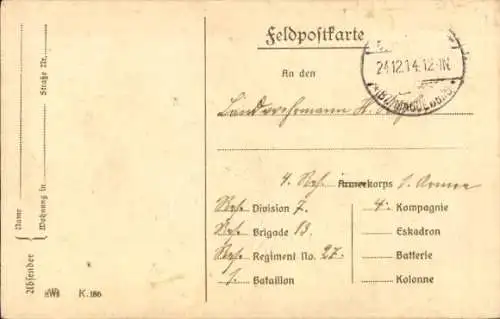 Ak Glückwunsch Neujahr, Jahreszahl 1915, Eisernes Kreuz