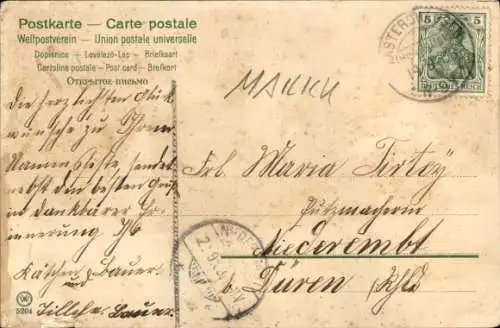 Künstler Litho Mailick, Liebespaar in einem Ruderboot
