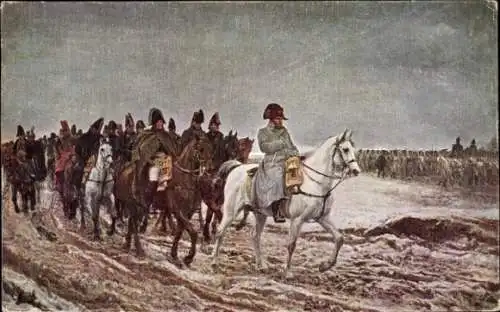 Künstler Ak Meissonier, Französischer Feldzug, Napoleon