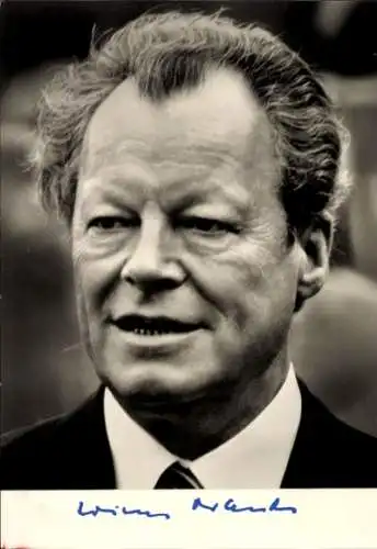 Ak Willy Brandt, Vorsitzender der SPD, Bundeskanzler, Portrait