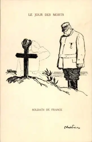 Künstler Ak Le Jour des Morts, Soldats de France, Général Joseph Joffre