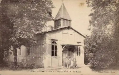 Ak Grisy Suisnes Seine et Marne, Kapelle Notre Dame des Roses, Kinder