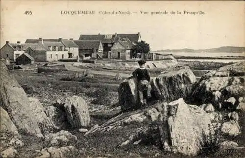 Ak Locquemeau Côtes-d’Armor, Vue generale de la Presqu'Ile