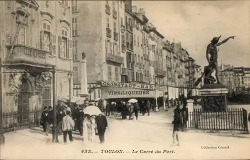 Ak Toulon Var, Carre du Port