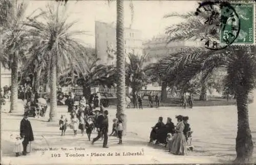 Ak Toulon Var, Place de la Liberte