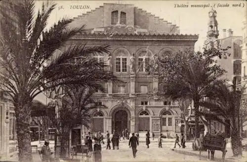 Ak Toulon Var, Theatre municipal (facade nord)