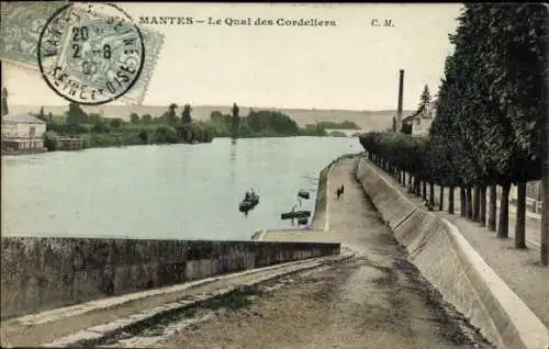 Ak Mantes Yvelines, Quai des Cordeliers