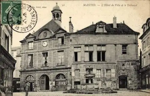 Ak Mantes Yvelines, Rathaus, Gericht