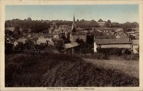 Ak Verruyes Deux Sèvres, Panorama