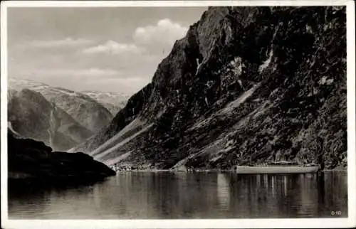 Ak Gudvangen Norwegen, Naerofjord, Schiff