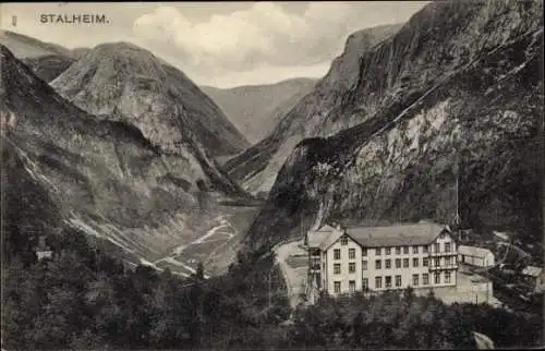 Ak Stalheim Norwegen, Hotel Stalheim, Berge