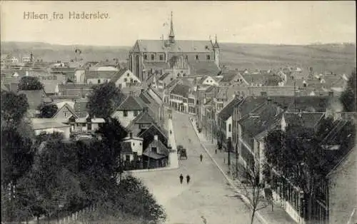 Ak Haderslev Hadersleben Dänemark, Stadt aus Vogelschau, Kirche