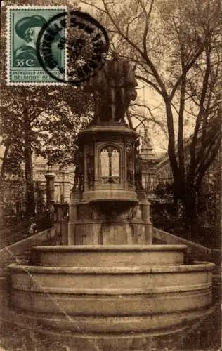 Ak Brüssel, Statue der Grafen von Egmont und Horne