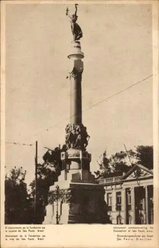 Ak São Paulo Brasilien, Gründungsdenkmal der Stadt