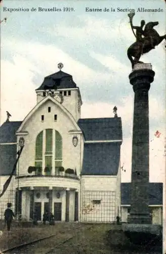 Ak Brüssel Brüssel, Ausstellung 1910, Einzug der deutschen Sektion