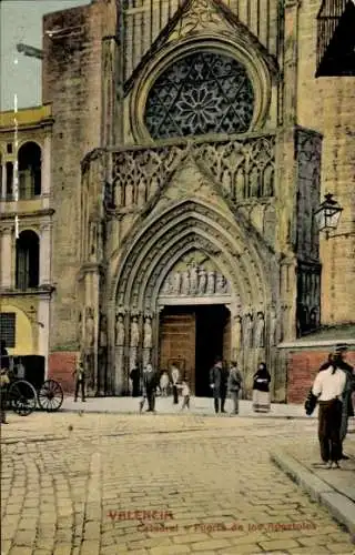 Ak Valencia Stadt Spanien, Kathedrale, Puerta de los Apostoles