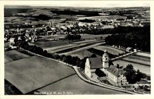 Ak Neustadt an der Waldnaab, Fliegeraufnahme, St. Felix