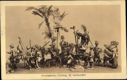 Ak Berlin, Ausstellung Spielzeug vergangener Jahrhunderte, Orientalischer Festzug, 18.Jahrhundert