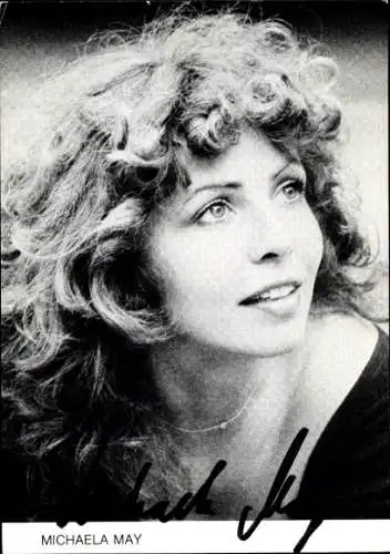 Ak Schauspielerin Michaela May, Portrait, Autogramm