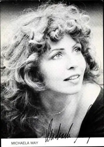 Ak Schauspielerin Michaela May, Portrait, Autogramm