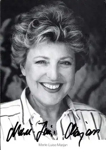 Ak Schauspielerin Maire Luise Marjan, in Lindenstraße als Helga Beimer-Schiller, Portrait, Autogramm