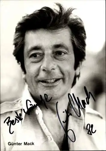 Ak Schauspieler Günter Mack, Portrait, Autogramm