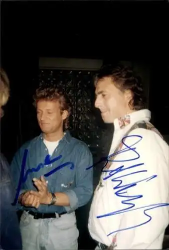 Ak Schauspieler Pitt Weyrich und Uwe Hübner, Portrait, Autogramm