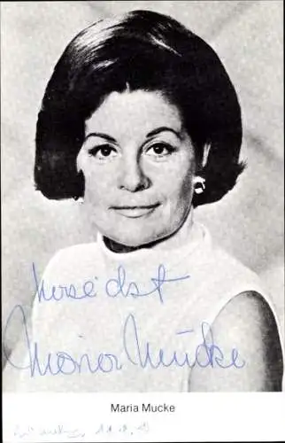 Ak Schauspielerin Maria Mucke, Portrait, Autogramm