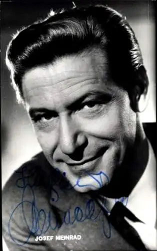 Ak Schauspieler Josef Meinrad, Portrait, Autogramm