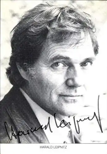 Ak Schauspieler Harald Leipnitz, Portrait, Autogramm