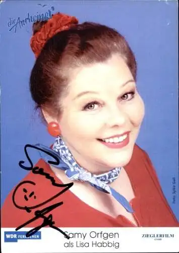 Ak Schauspielerin Samy Orfgen, Portrait, Serie die Anrheiner, Rolle Lisa Habbig, Autogramm