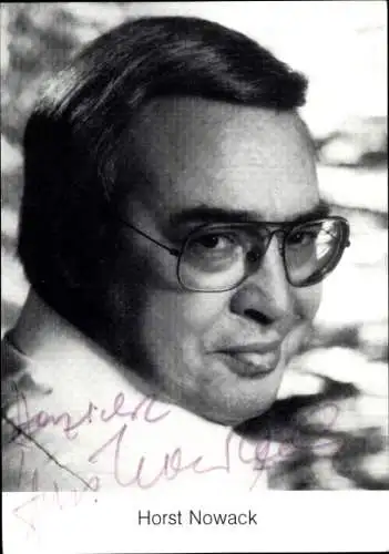 Ak Schauspieler Horst Nowack, Portrait, Autogramm