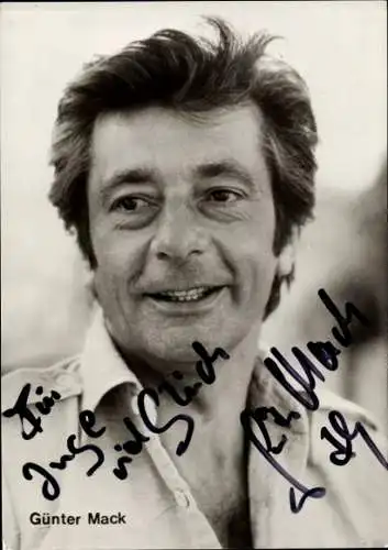 Ak Schauspieler Günter Mack, Portrait, Autogramm