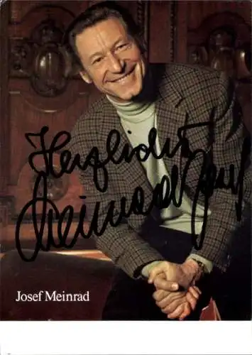 Ak Schauspieler Josef Meinrad, Portrait, Autogramm