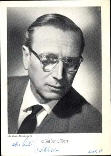 Ak Schauspieler Günther Lüders, Portrait, Autogramm