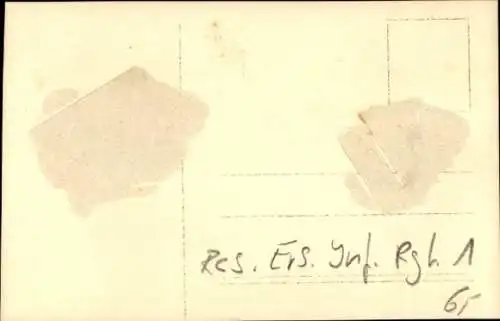 Foto Ak Deutscher Soldat in Uniform, Res. Ers. Inf. Regt. 1