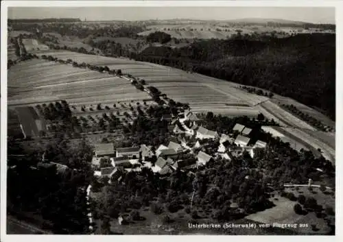 Ak Unterberken (bei Göppingen) Schorndorf in Württemberg, Unterberken (Schurwald) vom Flugzeug...