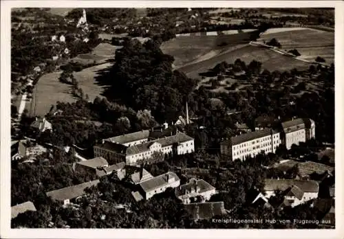 Ak Ottersweier in Baden Württemberg, Kreispflegeanstalt Hub, Kreispflegeanstalt Hub vom Flugze...