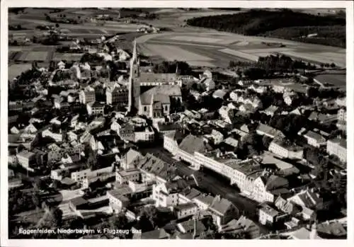 Ak Eggenfelden in Niederbayern, Fliegeraufnahme vom Ort