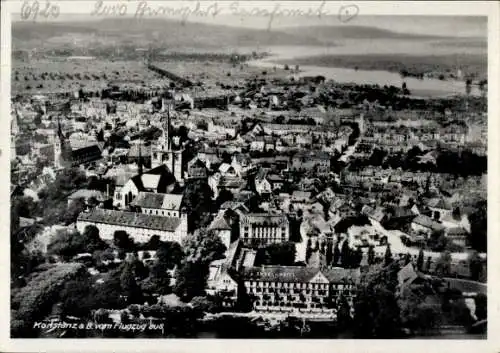 Ak Konstanz am Bodensee, Kloster Zoffingen, Konstanz vom Flugzeug aus