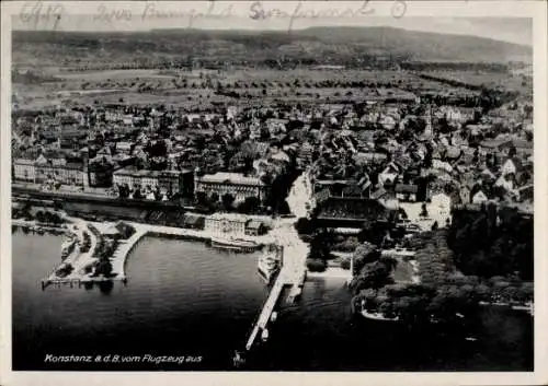 Ak Konstanz am Bodensee, Fliegeraufnahme