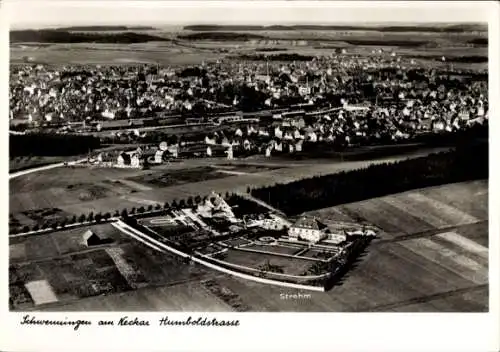 Ak Schwenningen am Neckar, Fliegeraufnahme, Humboldtstraße