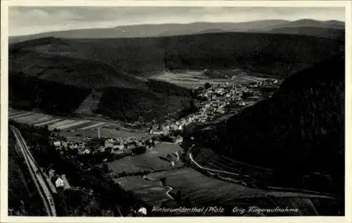 Ak Hinterweidenthal in der Pfalz, Fliegeraufnahme